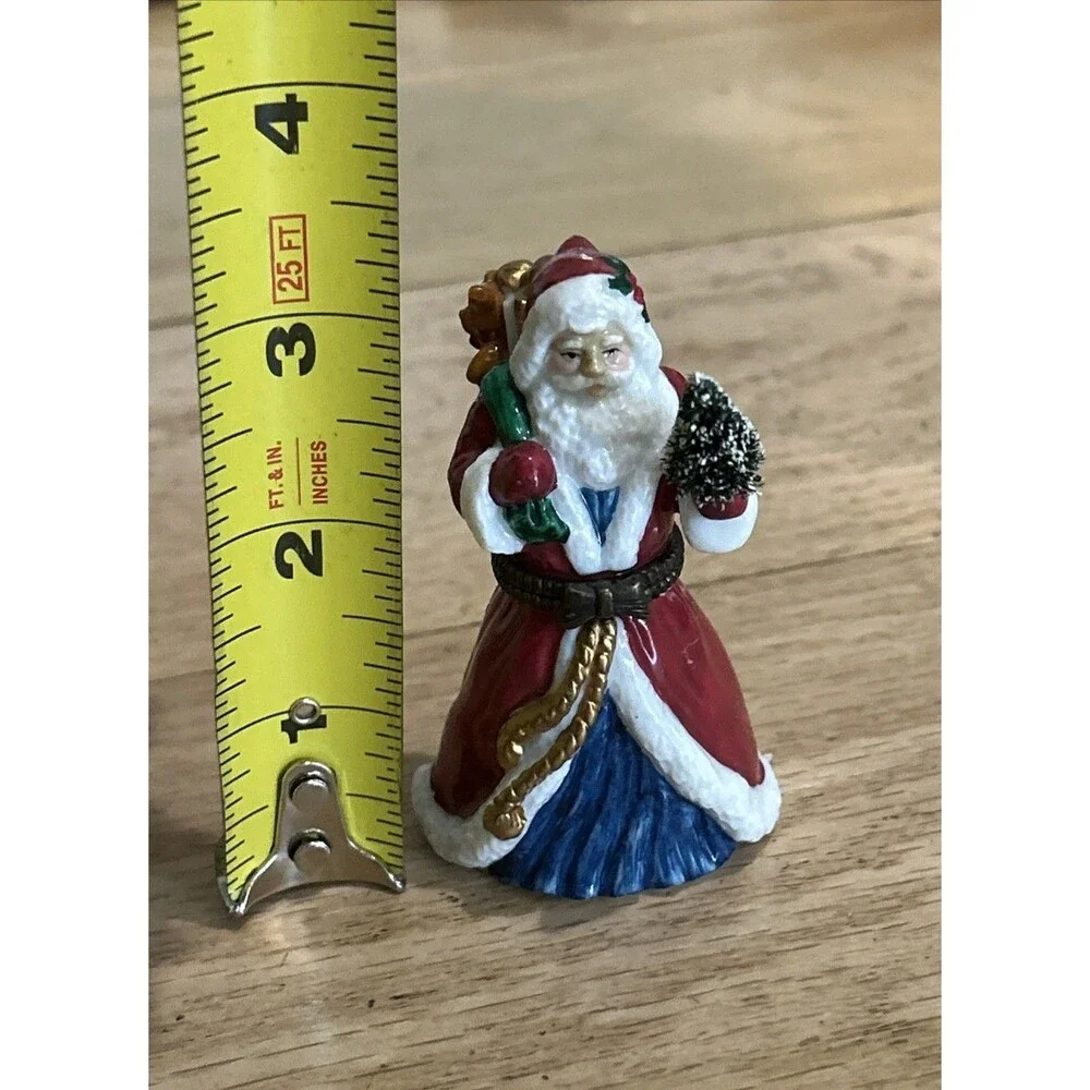 Midwest of Cannon Falls Old World Santa Porcelain Hinged Trinket Box Christmas